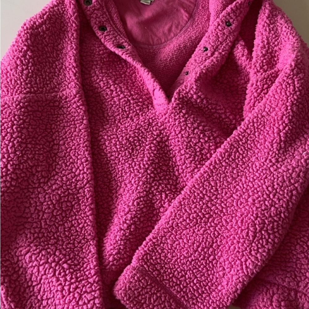 Aerie Pink Cowl Neck Sweater Plush and Cozy
